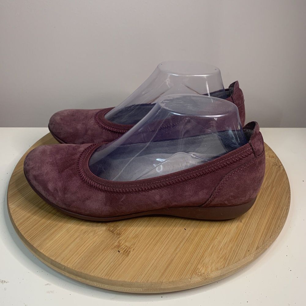 Dansko Kristen Ballet Flats Womens Size 7.5 Shoes Burgundy Leather 4622884500